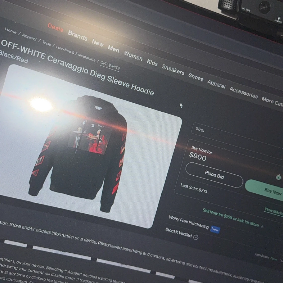 Svart hoodie från Off-White med Caravaggio-tryck - 3