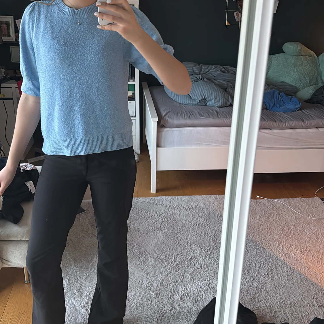 Blå stickad tröja från Vero Moda - 4