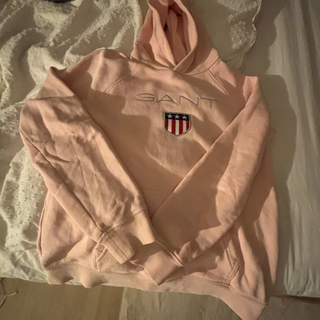 Rosa hoodie från GANT