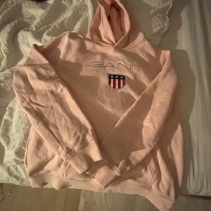 Rosa hoodie från GANT - Säljer en snygg rosa hoodie från GANT med broderad logga. Nypris 900. 