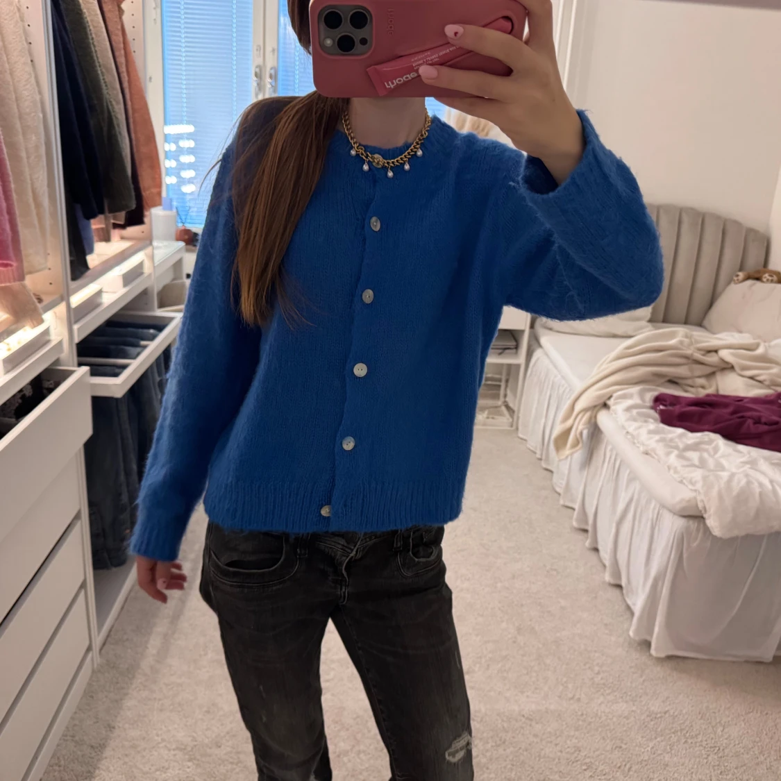 Blå kofta med knappar🎀 - 2