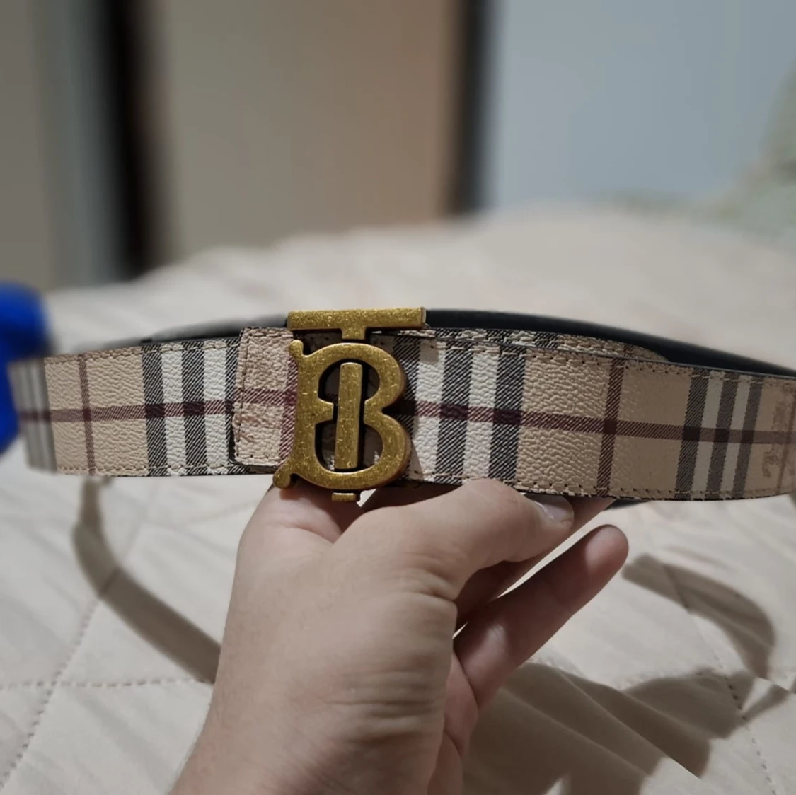 Rutig bälte från Burberry
