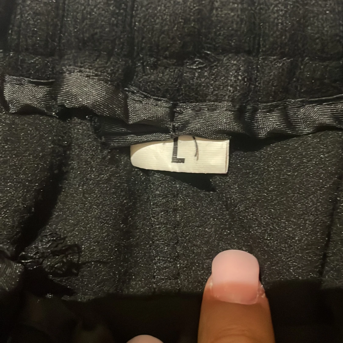 Svarta mjukisbyxor med snörning - 90