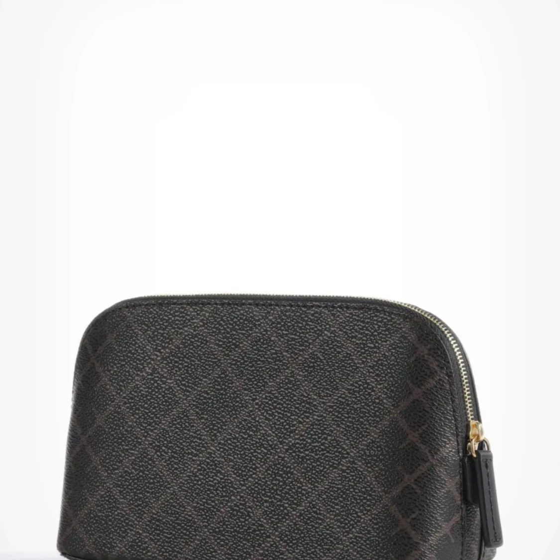 Sminksväska i brun med mönster. Inplastad oanvänd