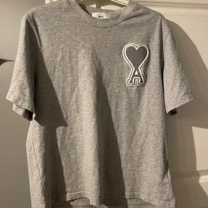 Grå t-shirt från Ami Paris - Säljer en snygg grå t-shirt från Ami Paris 