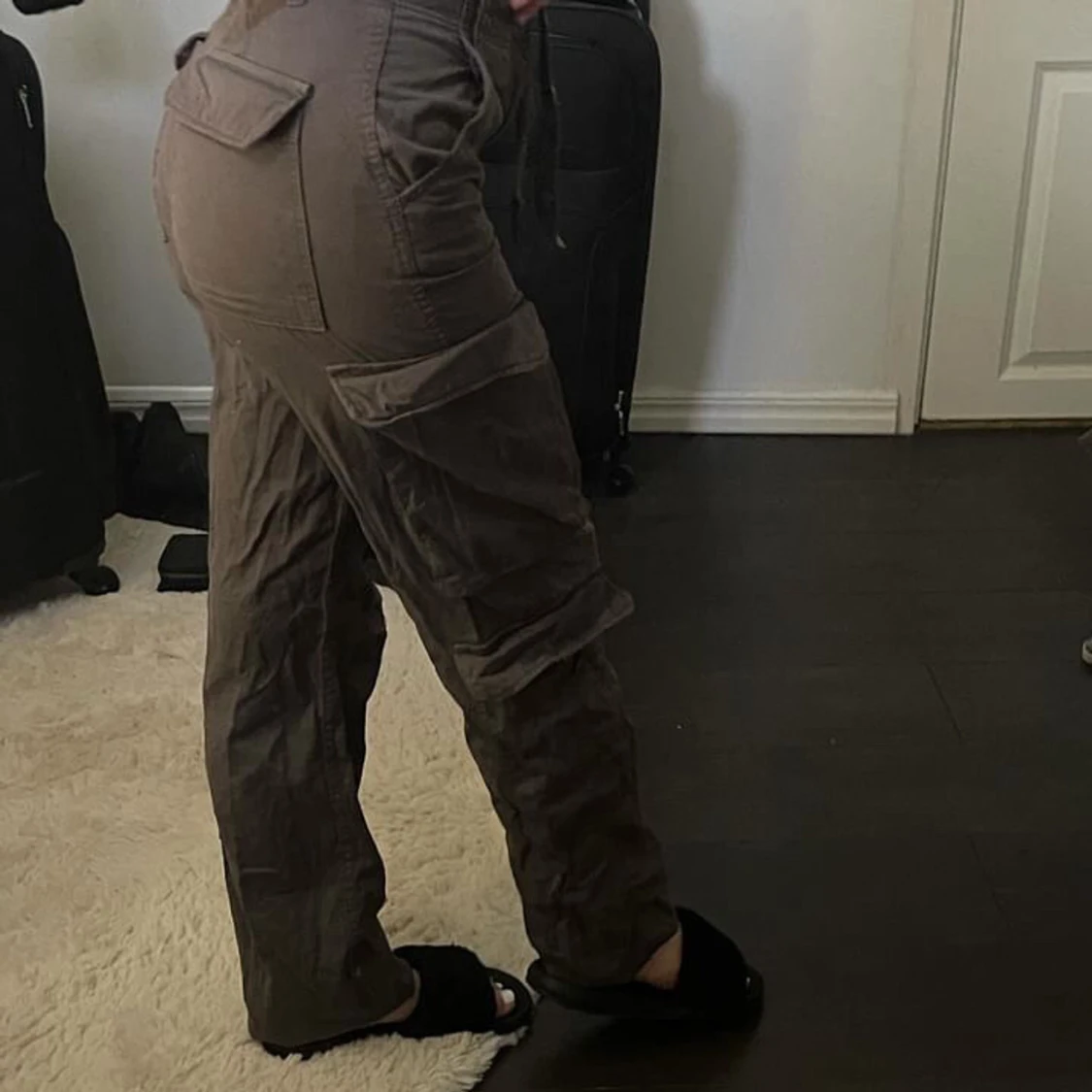 Grå cargo byxor - 90