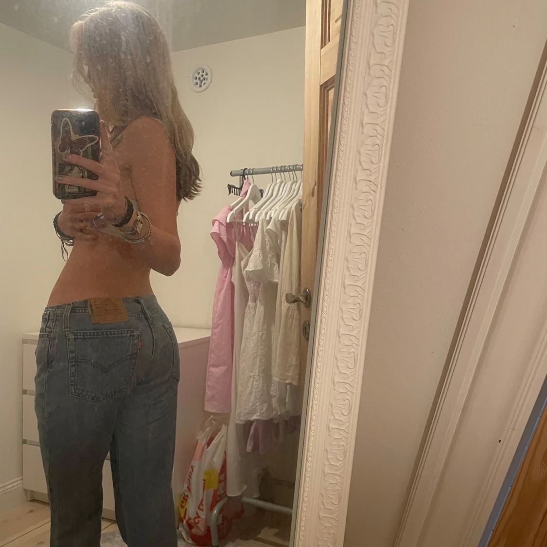 Lågmidjade Levis byxor ljus blåa - 90