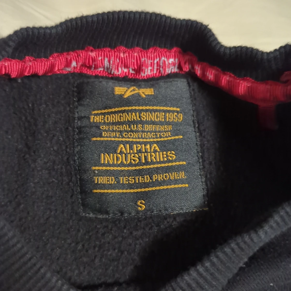 Svart alpha industries tjocktröja/sweatshirt - 91