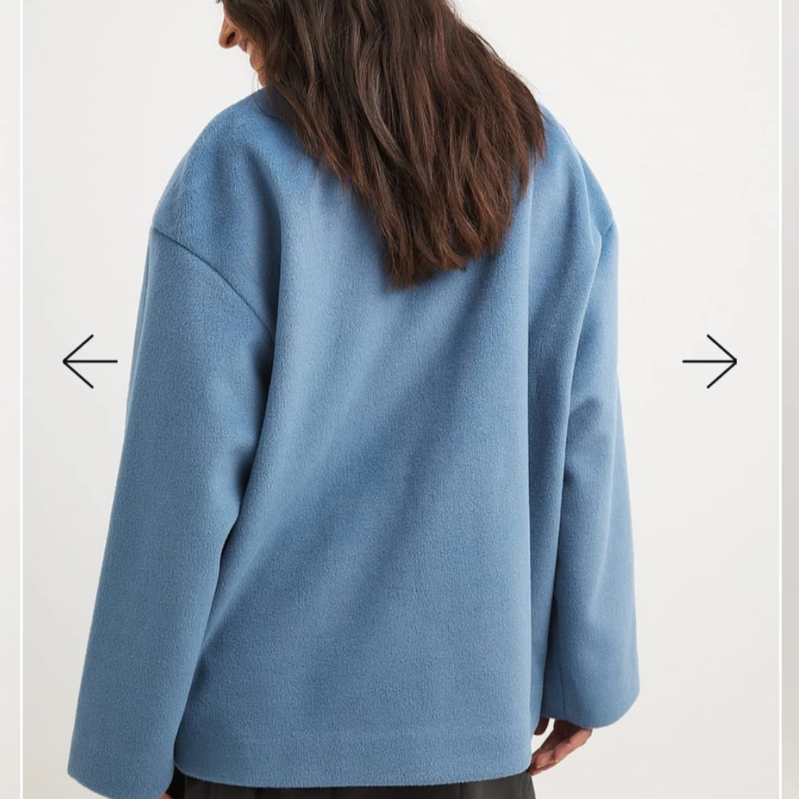 Blå kappa med scarf - 90