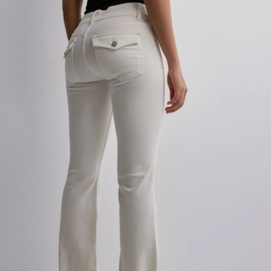 Vita lågmidjade jeans - 90