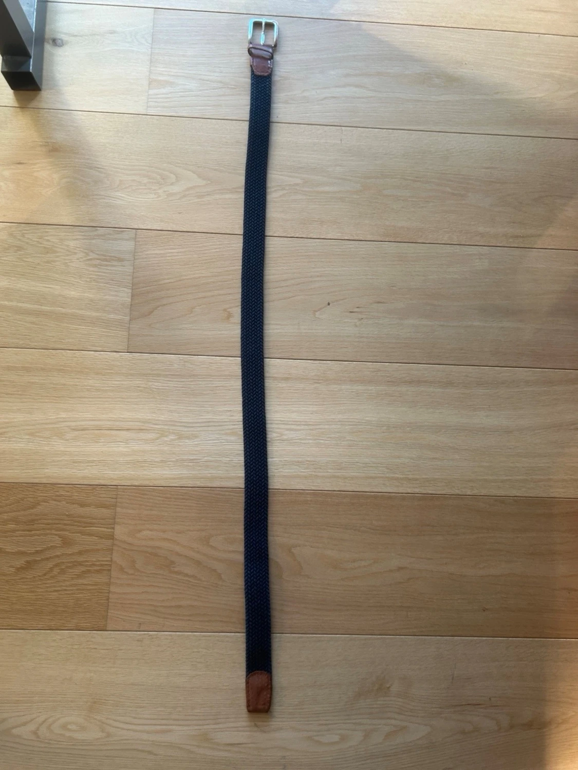 Marinblått flätat repbälte - 1