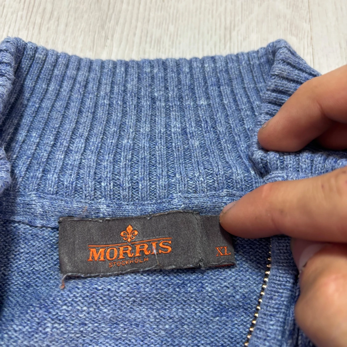 Blå stickad tröja från Morris XL - 2