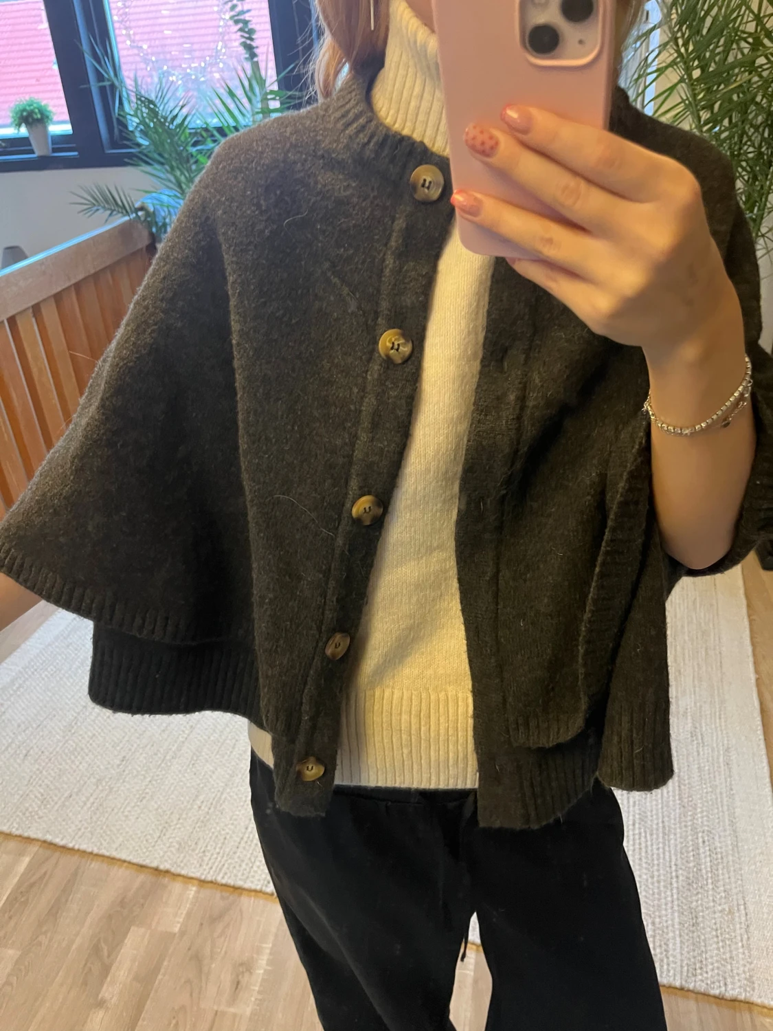 Mörkgrå cardigan jacka från Zara