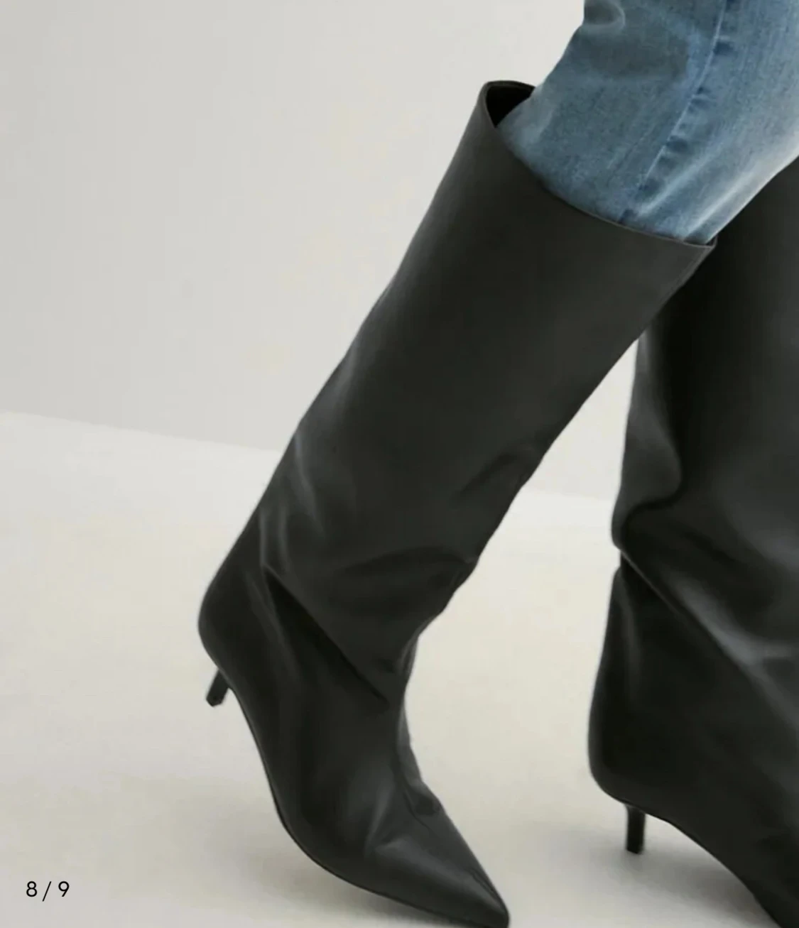 Svarta stövlar med spetsig tå och klack - 2