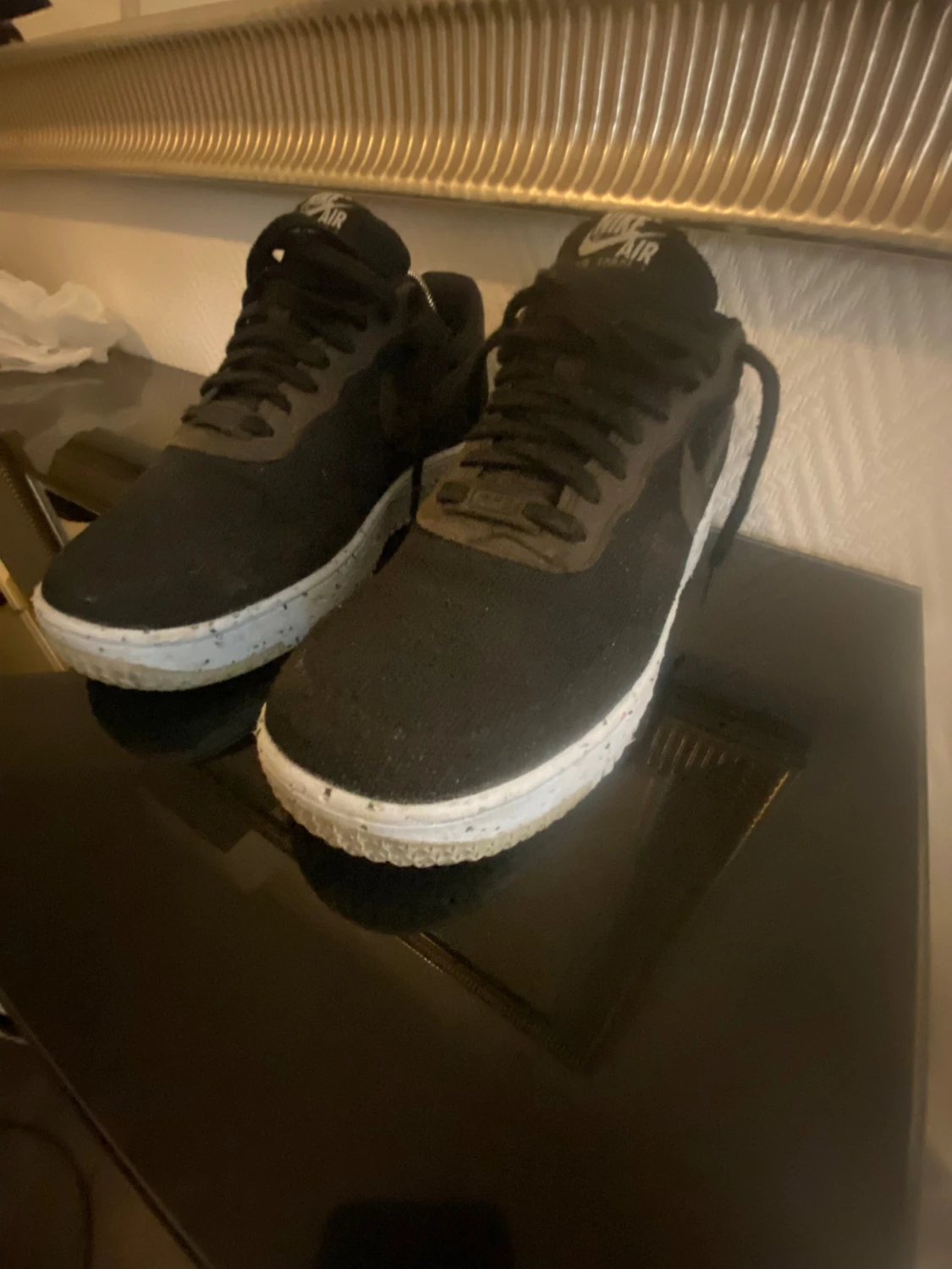 Svarta Nike Air Force 1 sneakers