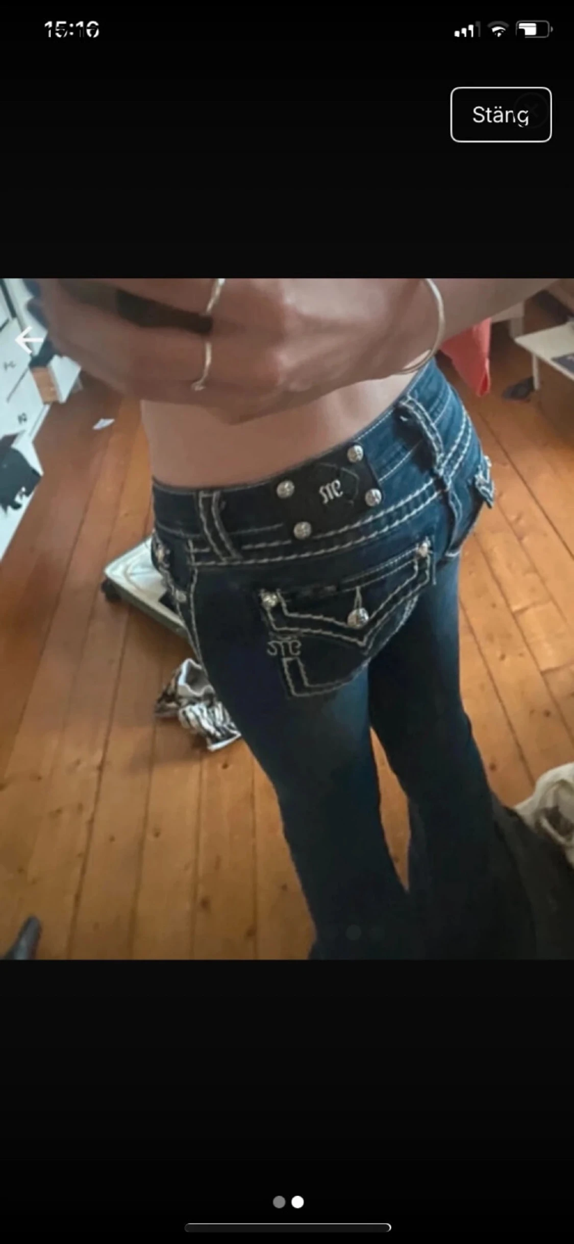 Mörkblå Miss Me bootcut jeans - 4