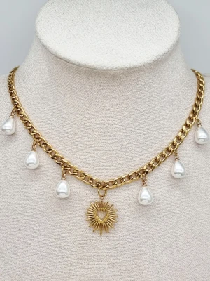 Handgjort halsband  - Material-rostfritt stål, Längd-40-45cm, kedjetjocklek-5mm 