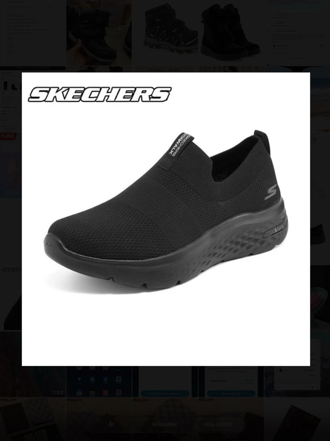 Svarta slip-on sneakers från Skechers