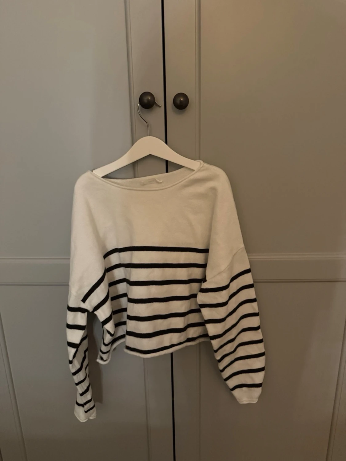 Randig vit tröja från Mango