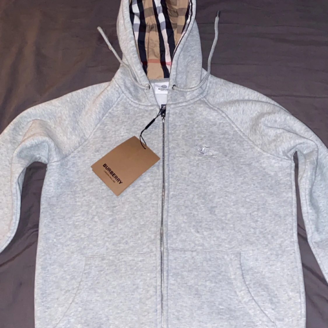 Grå Burberry hoodie - 2