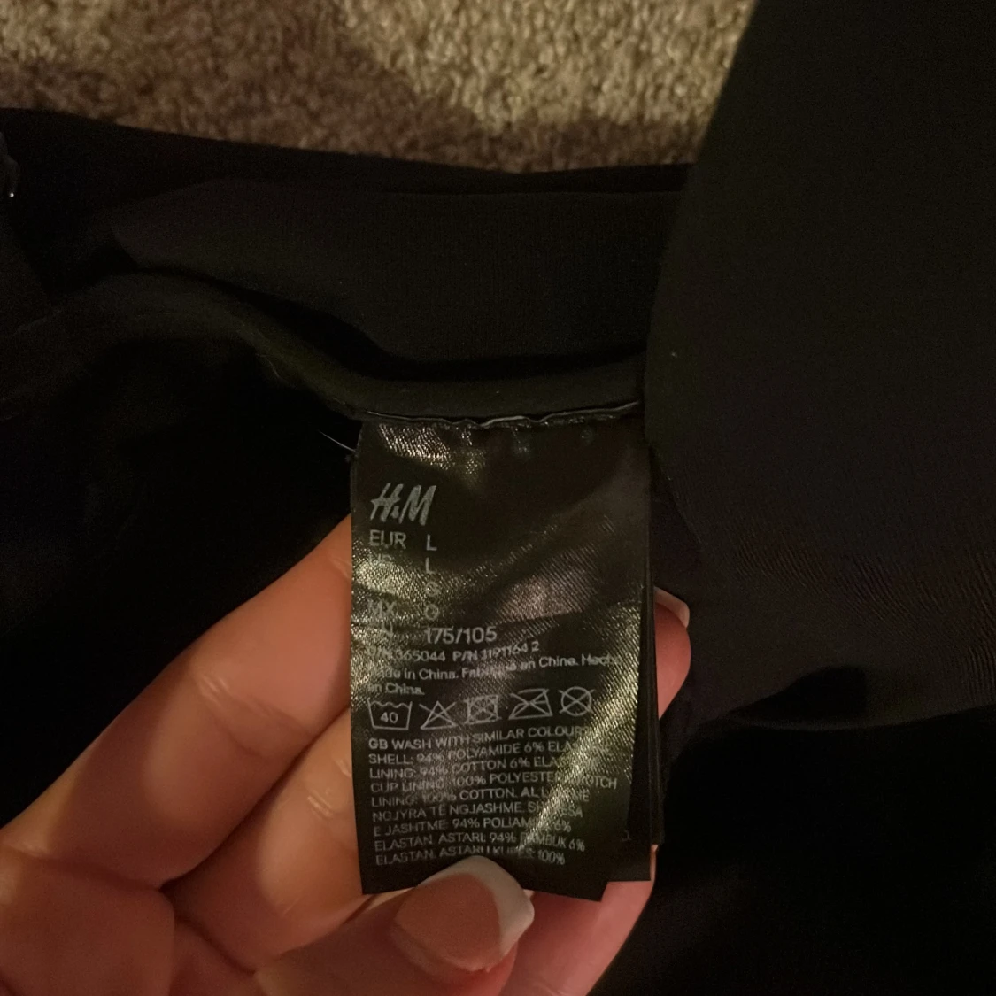 Svart bodysuit från H&M, storlek L - 2