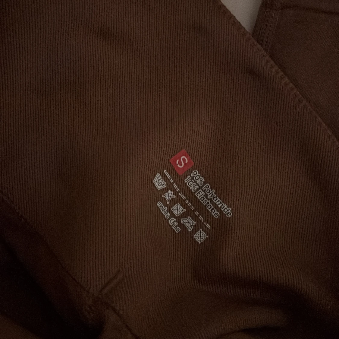 Bruna träning leggings med hög midja, S - 1