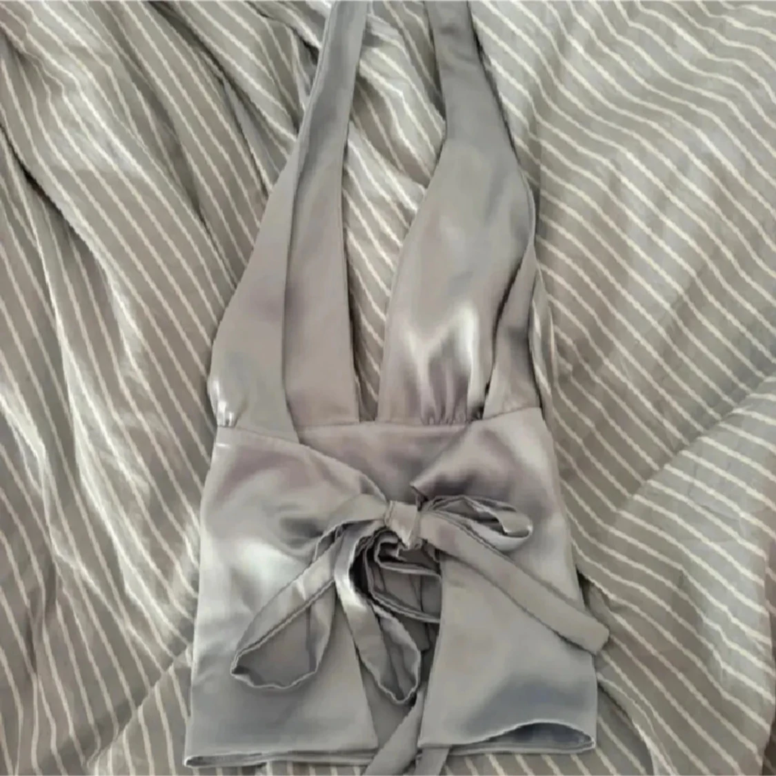 Blå halterneck topp - 1