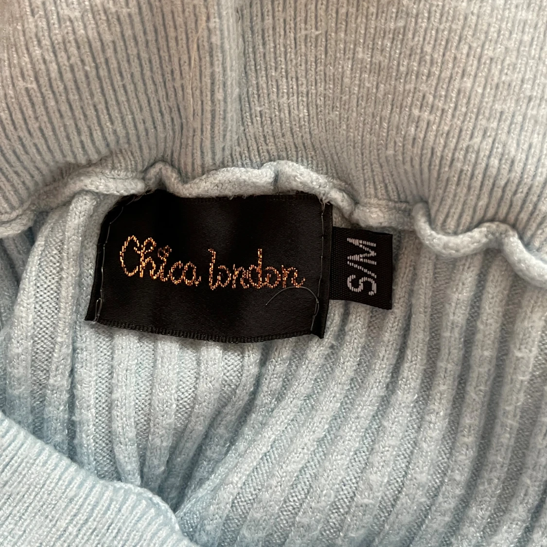 Ljusblå ribbad långkjol från Chica London - 3