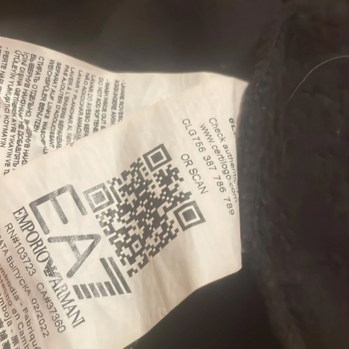 Svart hoodie från Emporio Armani - 4