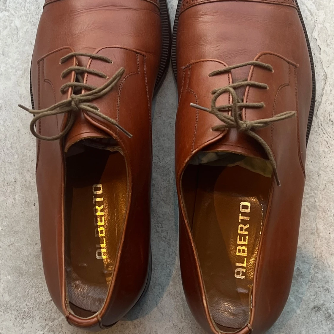 Bruna skinnskor från Alberto, strl 43 - 1
