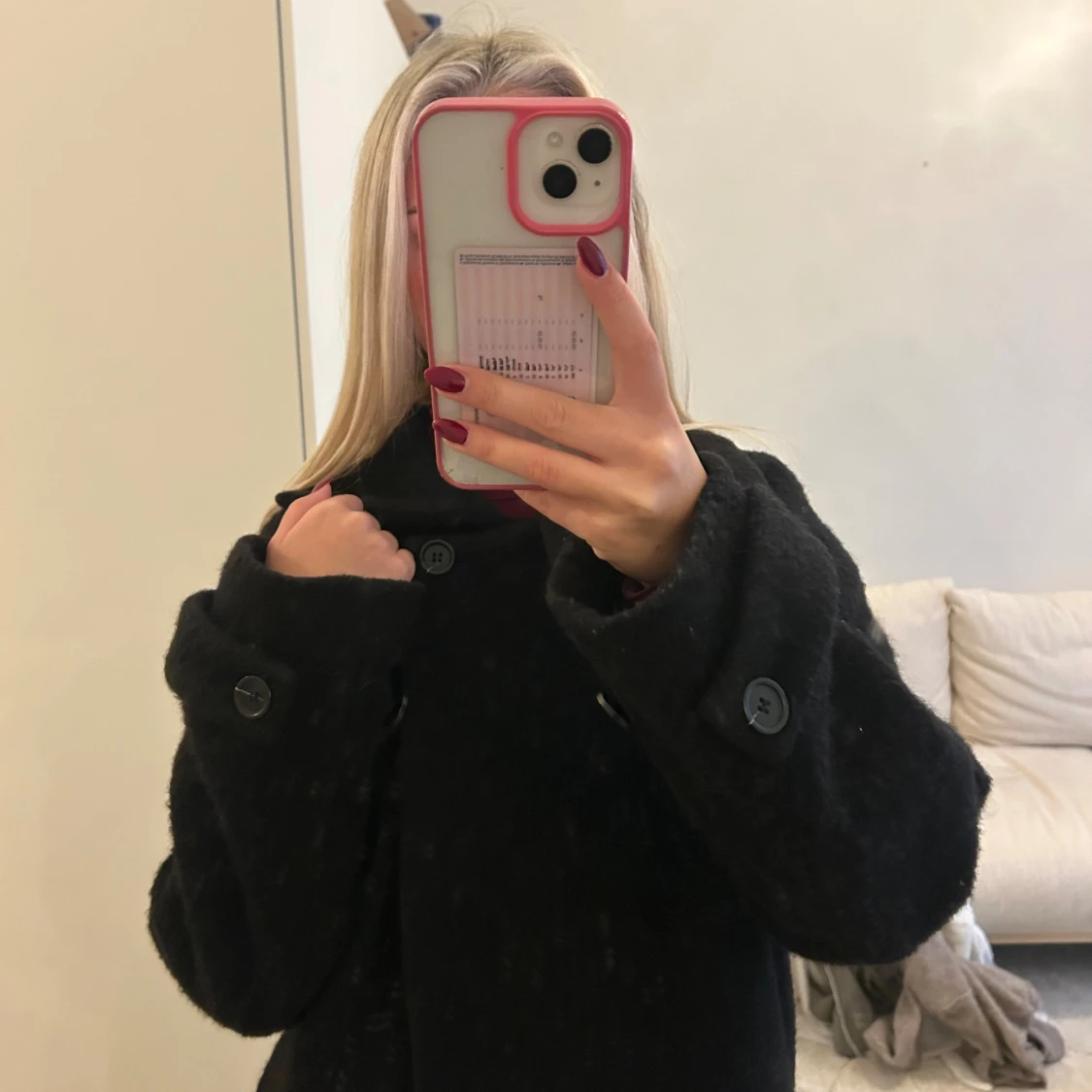 Svart skepparkavaj med stora knappar - 1