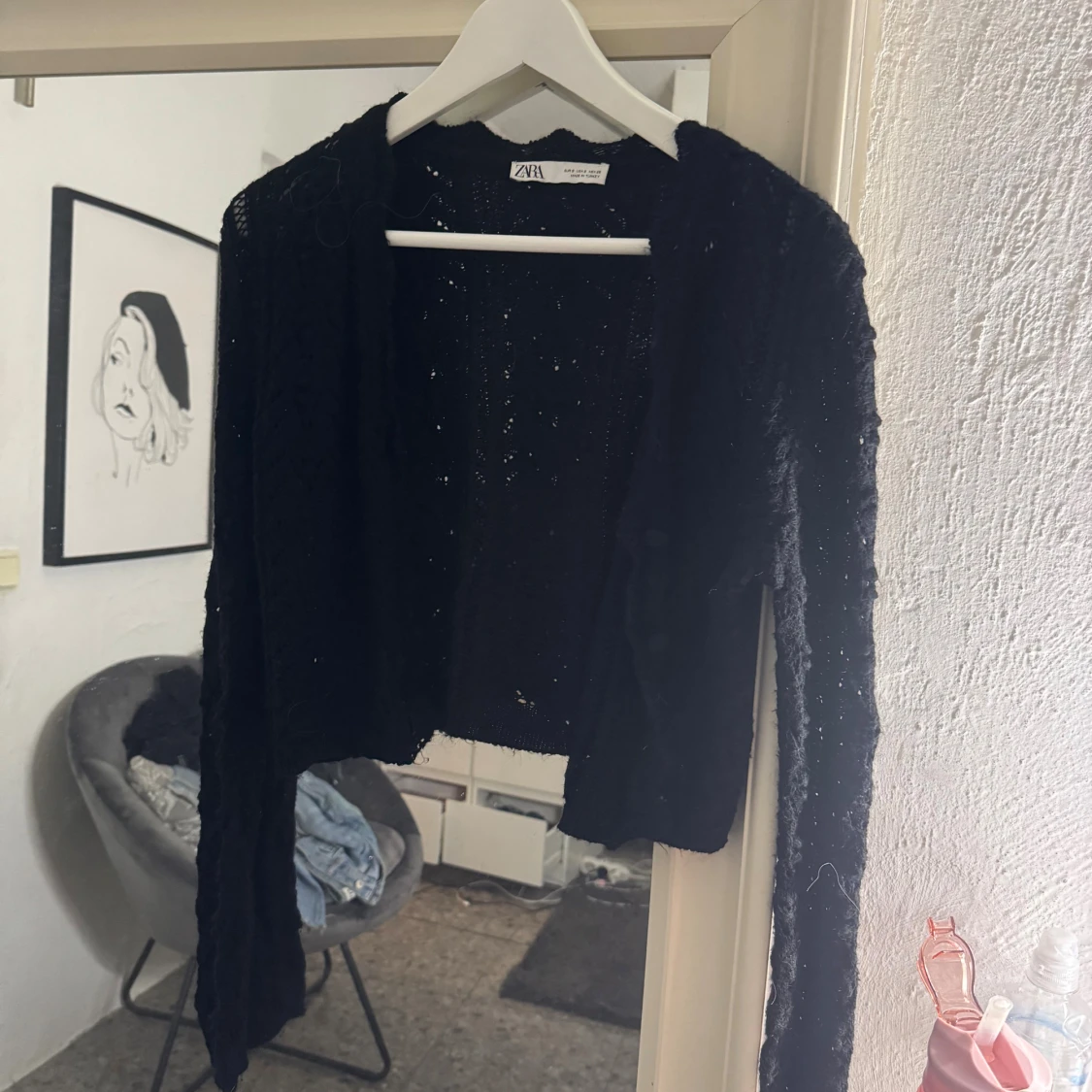 Svart stickad kofta från Zara