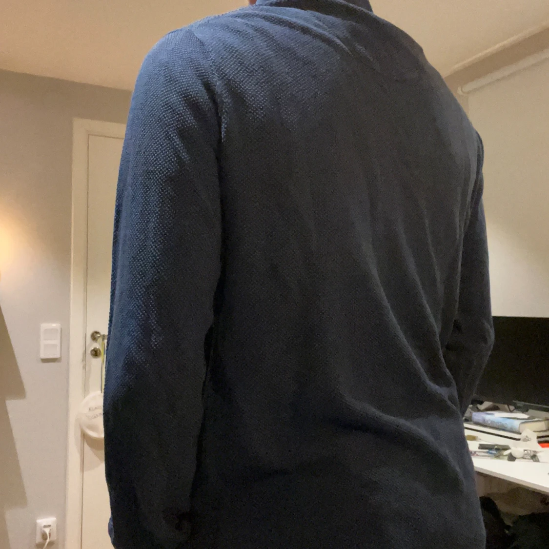 Blå half zip tröja från Gant - 2