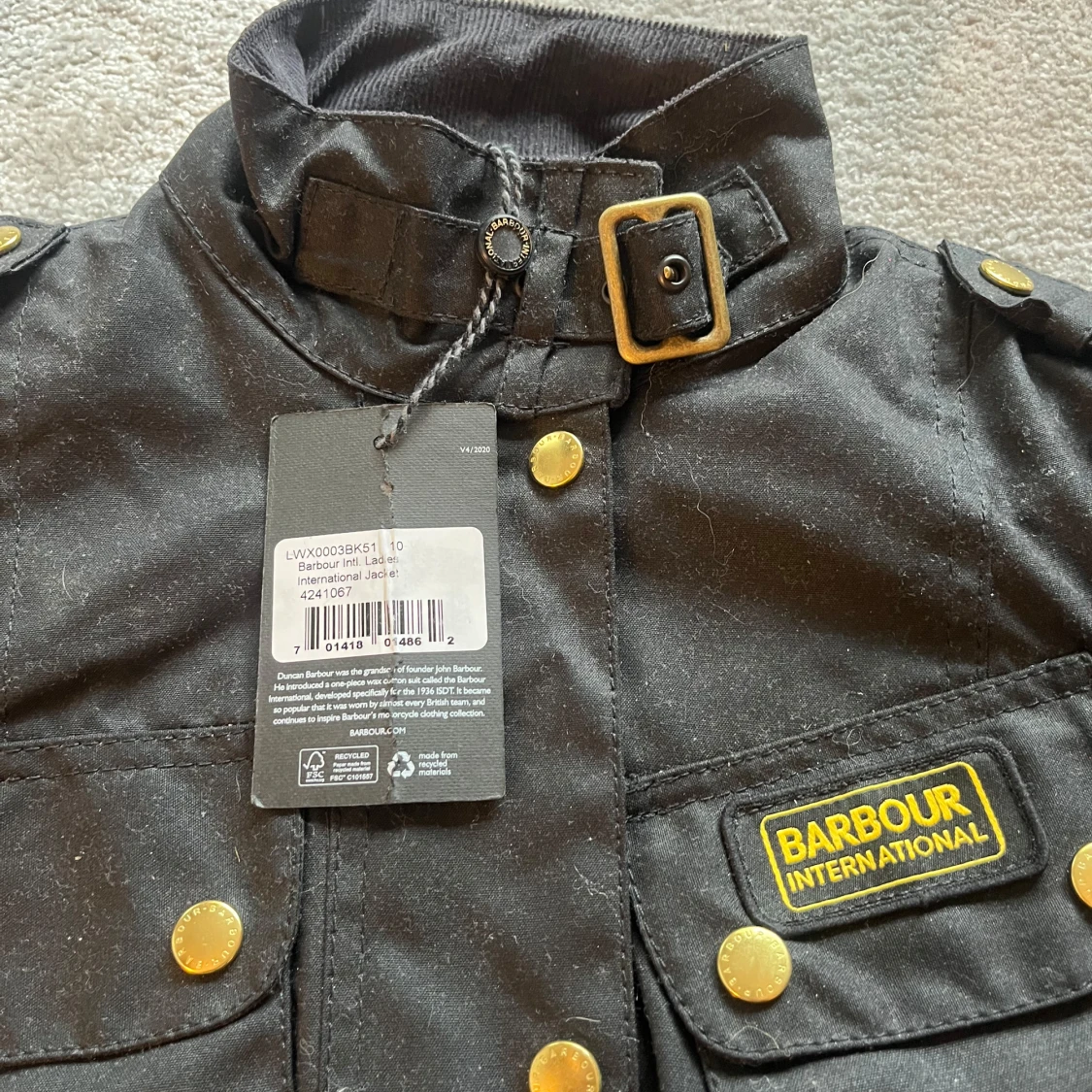 Svart Barbour International jacka - 2