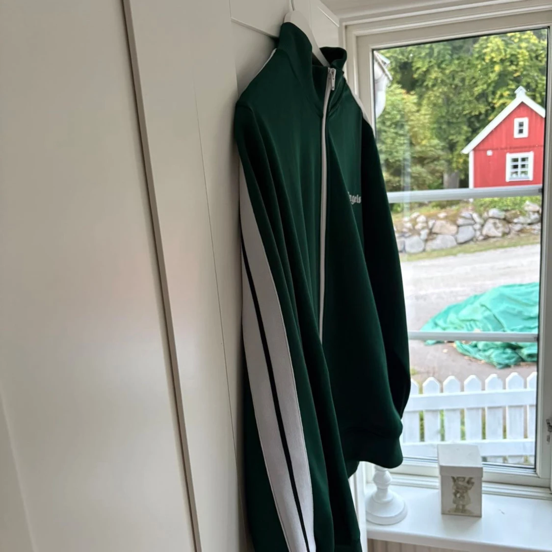 Grön Palm Angels zip hoodie - 1