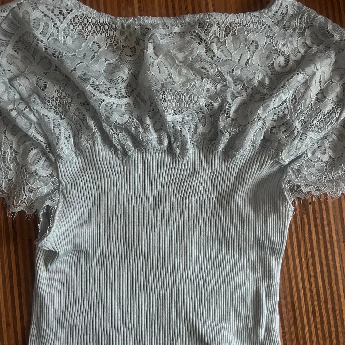 Ljusblå spetsblus från Rosemunde - 2