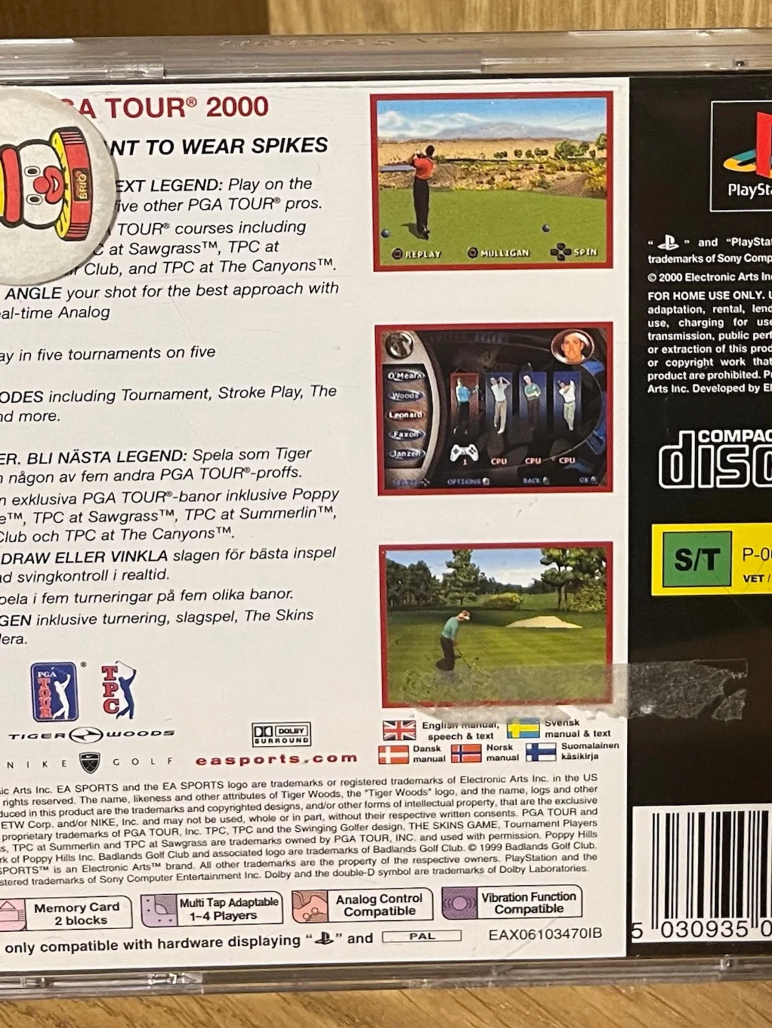 Tiger Woods PGA Tour 2000 (PlayStation Classics) - 1
