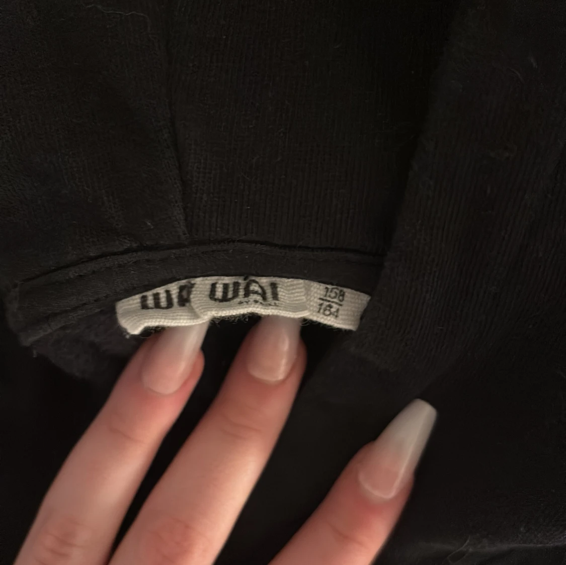 Svart hoodie dam - 2