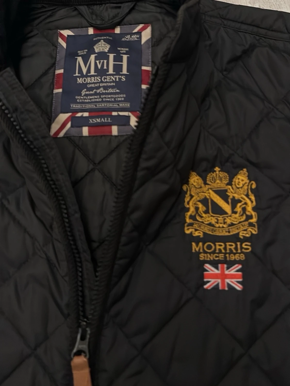 Svart quiltad jacka från Morris XS - 2