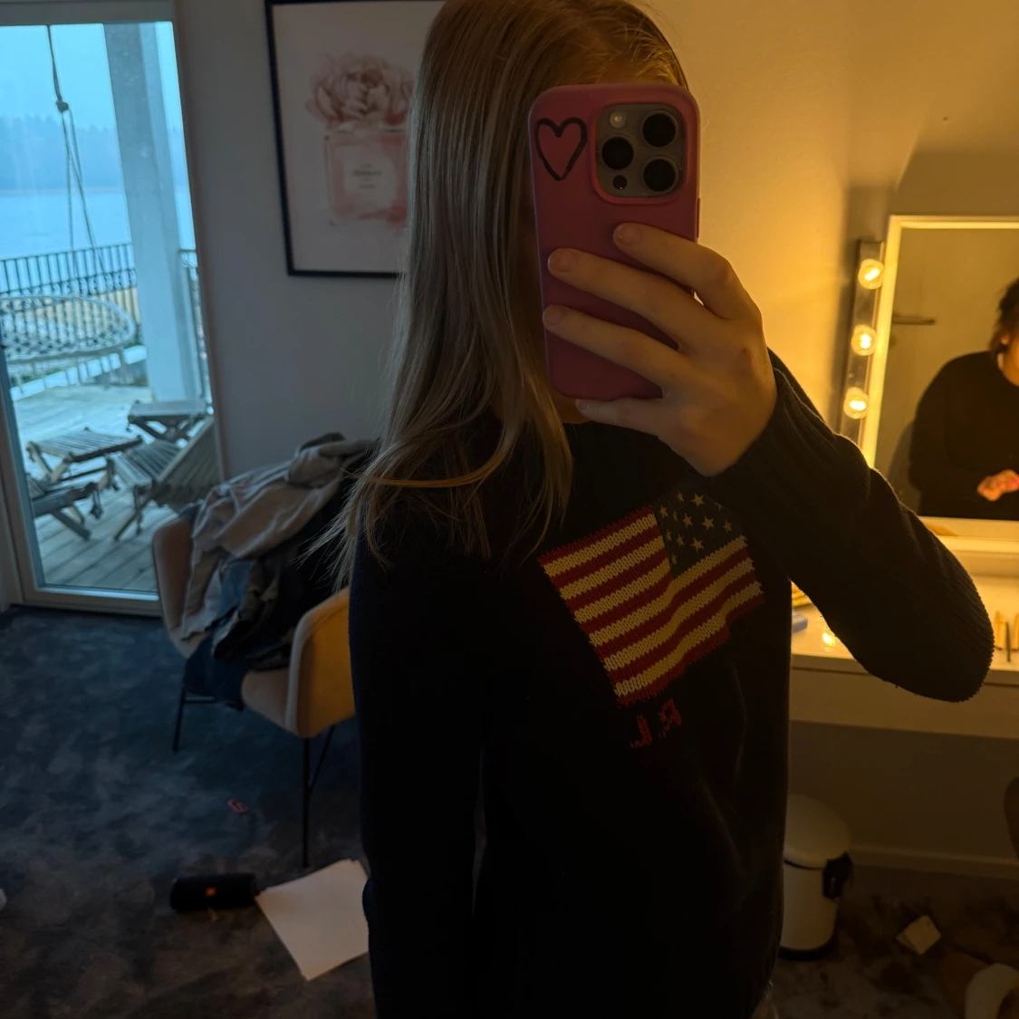 Mörkblå stickad tröja från Ralph Lauren - 1