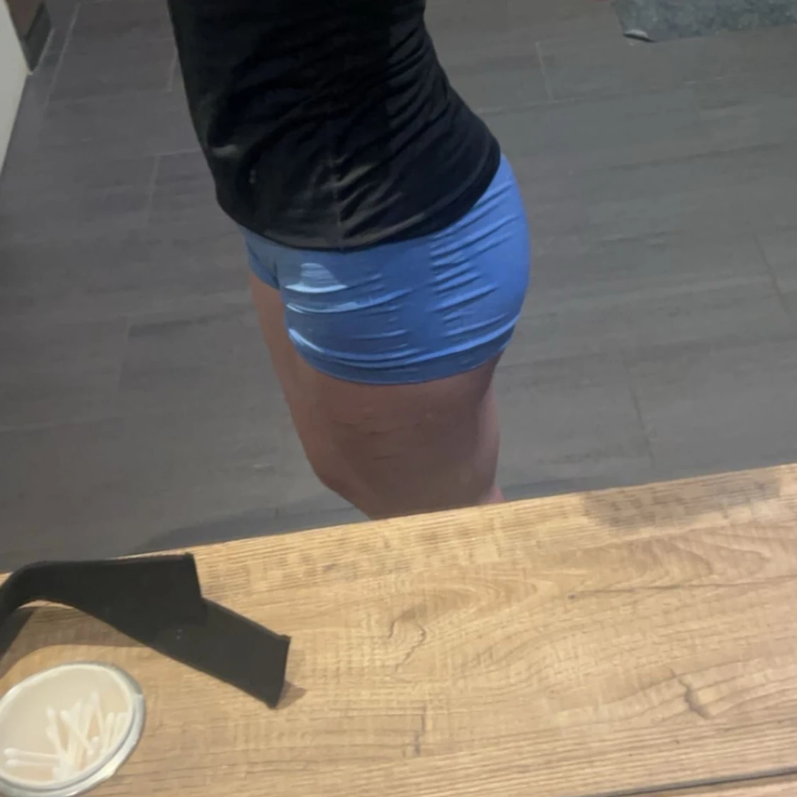 Ljusblå träningsshorts med scrunch AYBL - 2