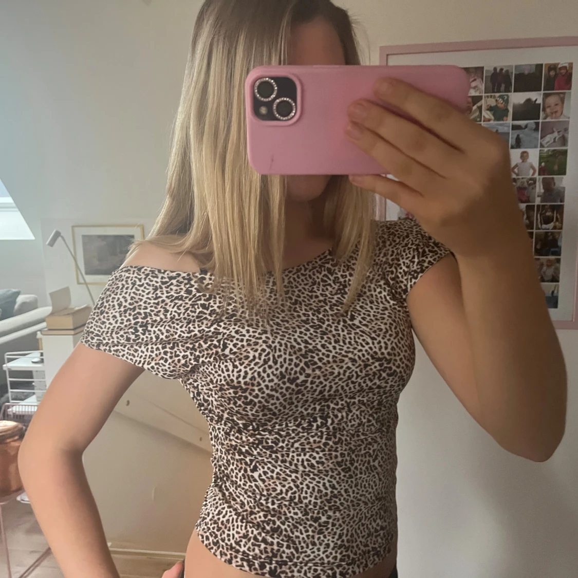 Leopardmönstrad tight topp