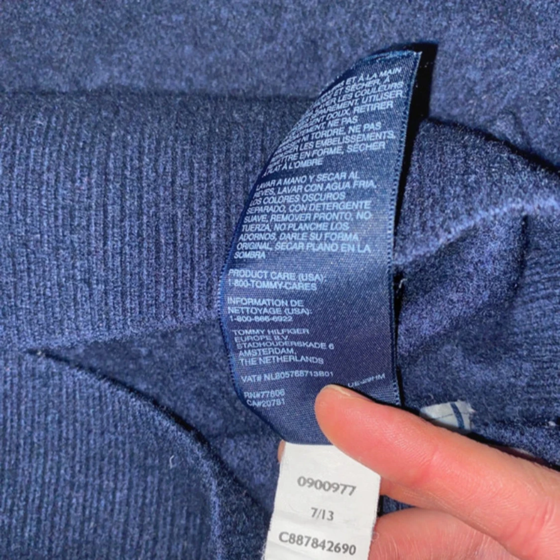 Mörkblå kashmirtröja Tommy Hilfiger - 2