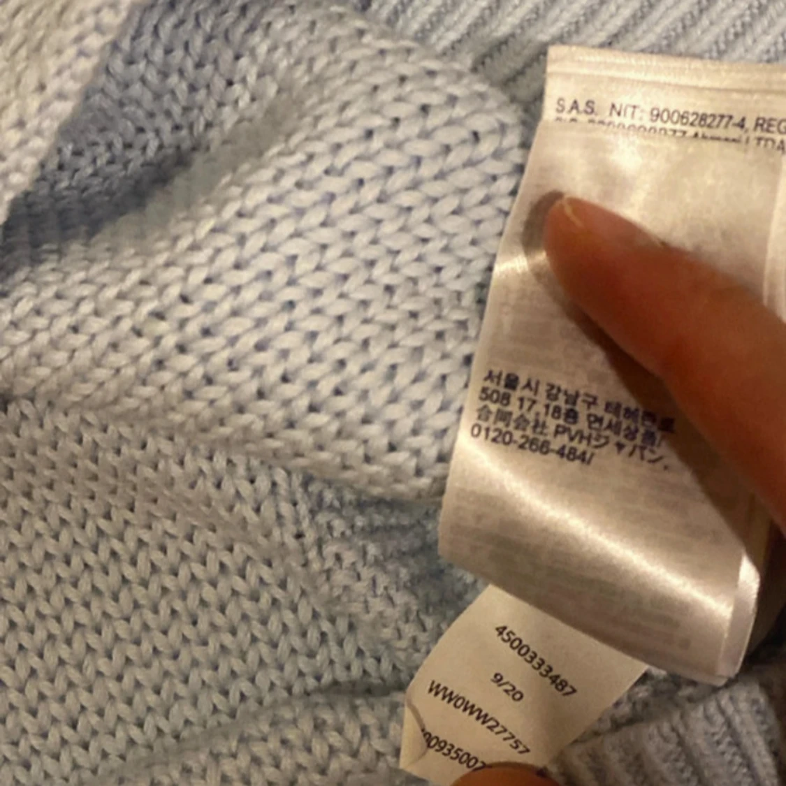 Ljusblå stickad tröja Tommy Hilfiger - 3