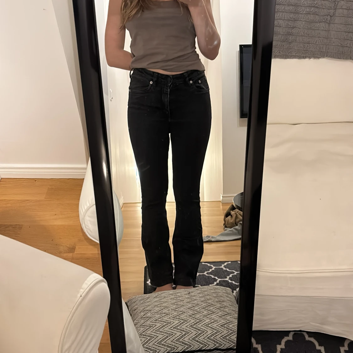 Svarta bootcut jeans från lager157