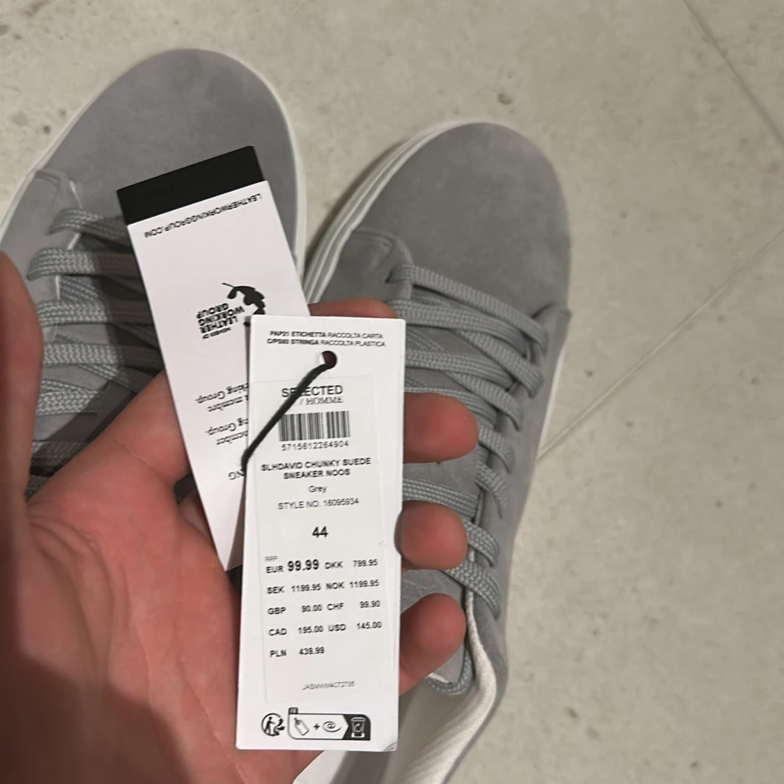 Grå mockasneakers från Selected Homme - 3