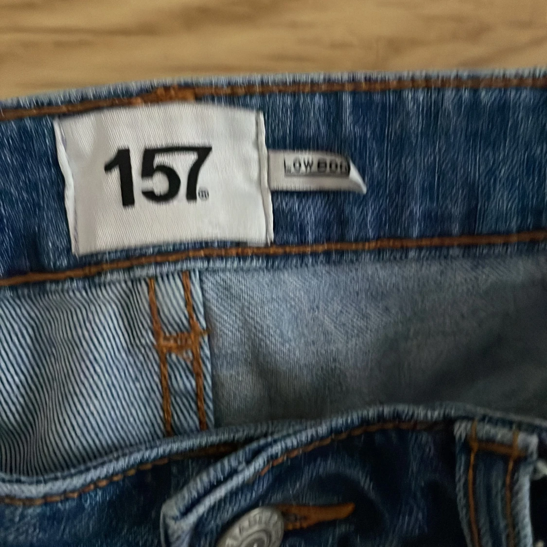 Blå bootcut jeans från 157, M - 3