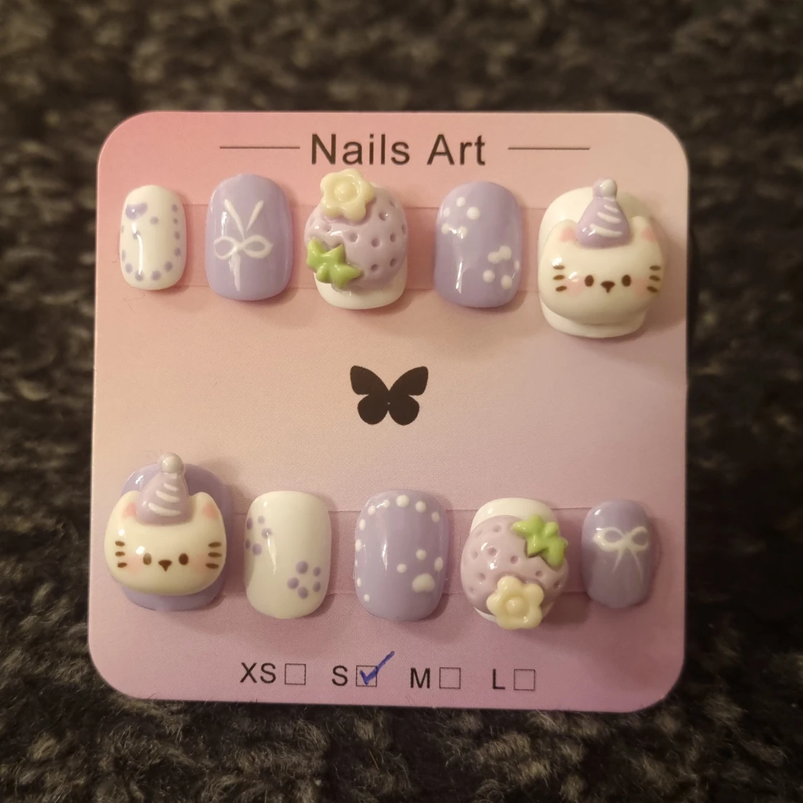 Handmade press-on naglar Strl S 