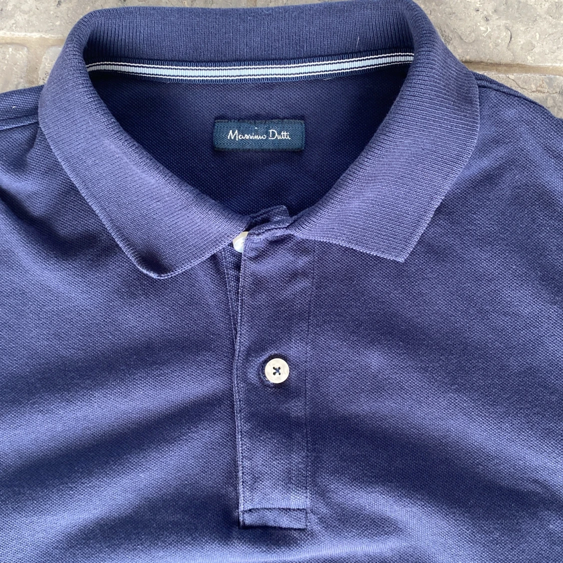 Mörkblå piké från Massimo Dutti - 2