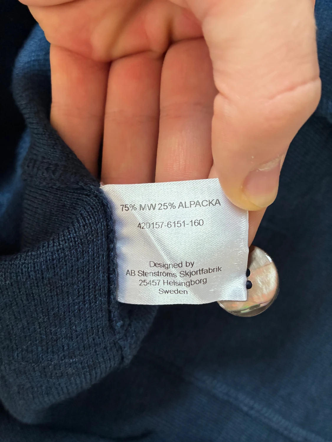 Blå overshirt från Stenströms, M - 4